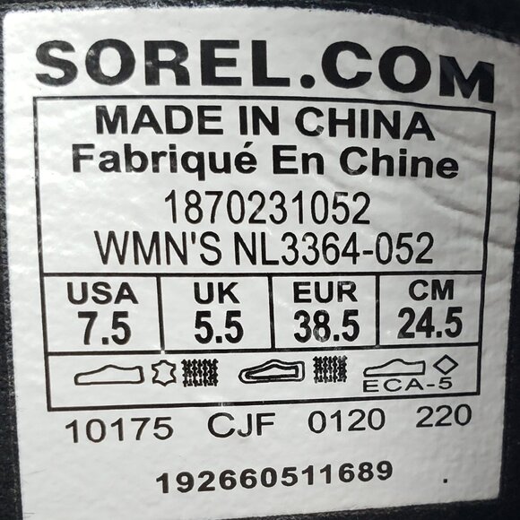 Sorel Joan of Artic Wedge ll Zip Bootie Boots 7.5 Womens Leather Ankle Gray - Picture 8 of 10